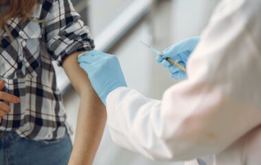 person getting vaccinated