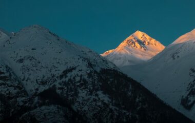 mountains covered with snow