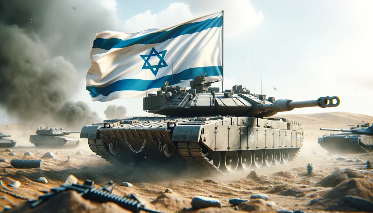 אילוסטרציה של טנקים ישראלים בתמרון הצבאי בעזה